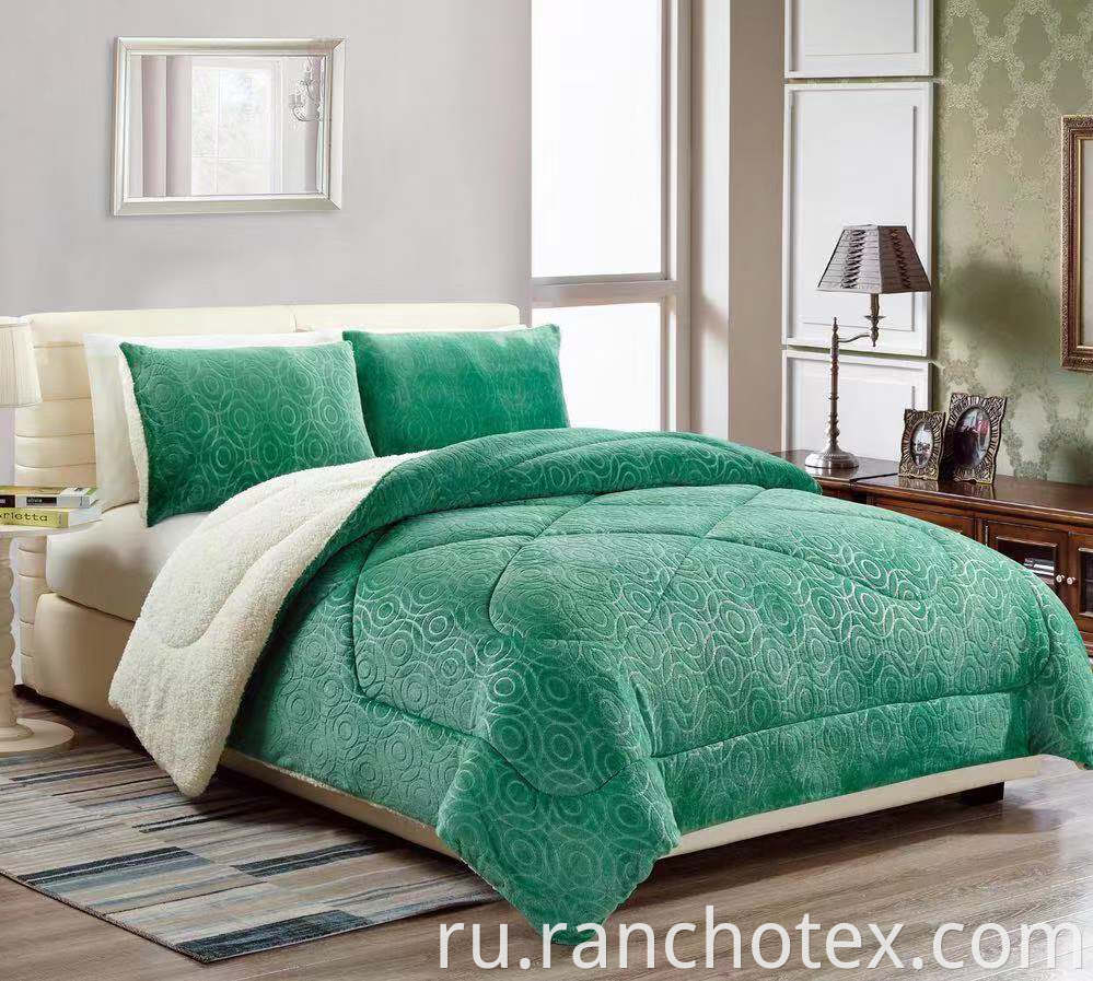 Роскошные покрывающие расколы устанавливают полиэфирные шерпа флисовые кусочки Super Soft Sherpa Fleece Flece Set для спальни